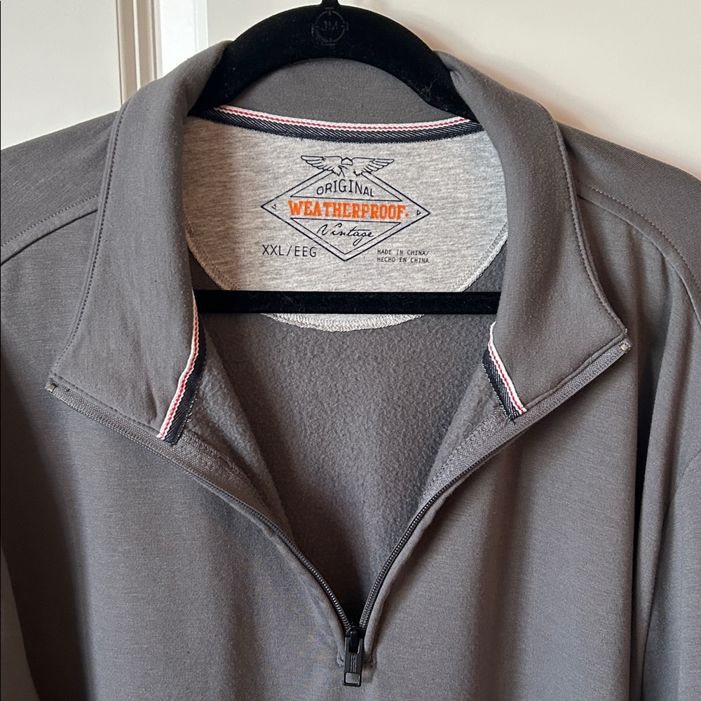 Weatherproof Dark Gray Quarter-Zip Pullover XXL - Picture 2 of 7